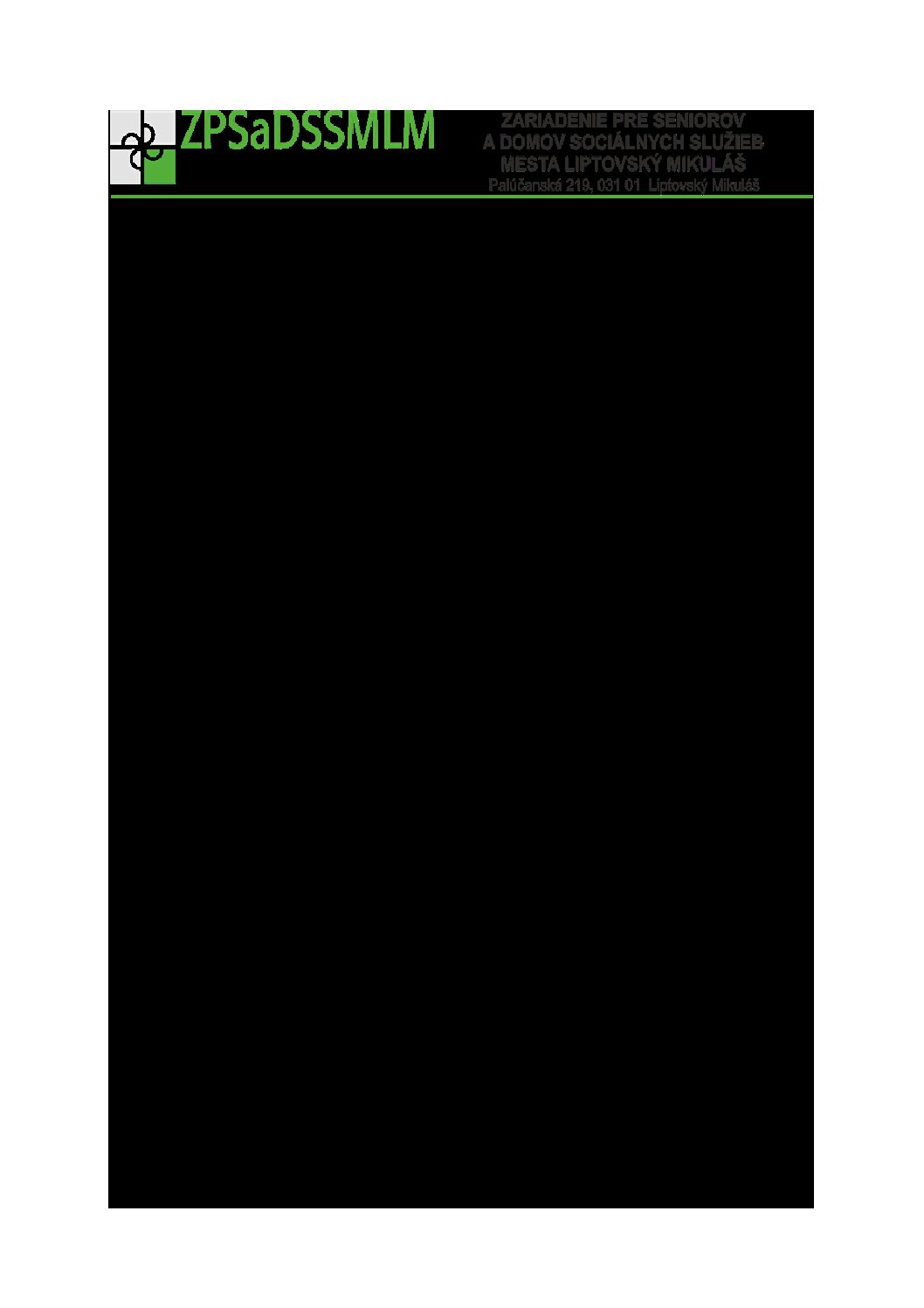 Žiadosť o uzatvorenie zmluvy ZPSaDSS MLM